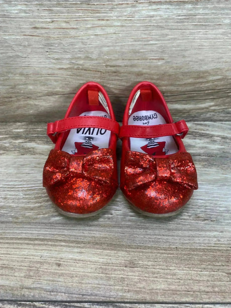 Gymboree x Olivia Glitter Ballet Flats Red Sz 4c - Me n Mommy To Be