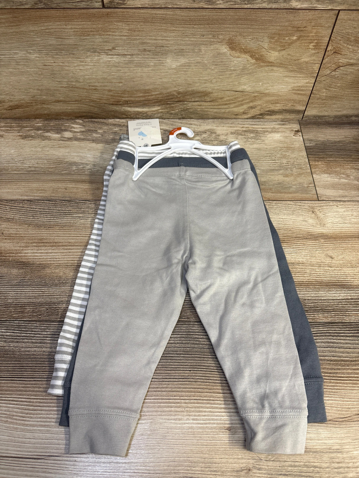 NEW Cloud Island 3pk Pull On Pants Grey sz 6-9m