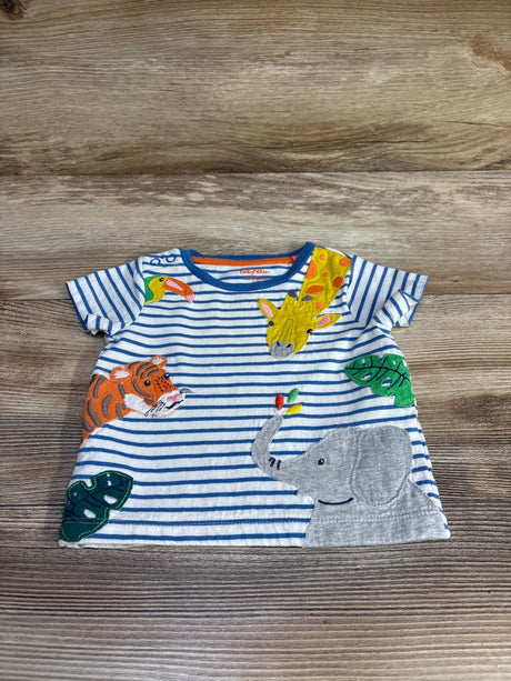 Baby Boden Striped Animals Shirt White sz 3-6m - Me n Mommy To Be