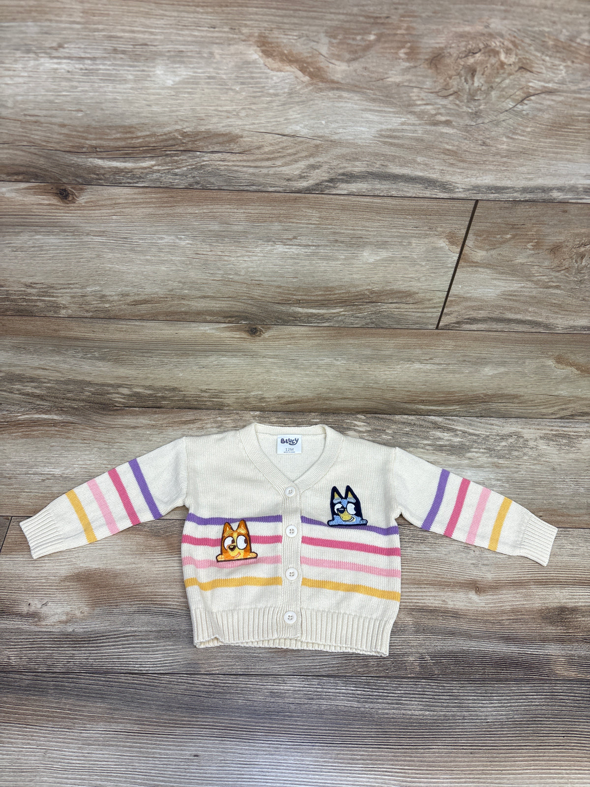 Bluey Knit Patch Cardigan Cream sz 12m