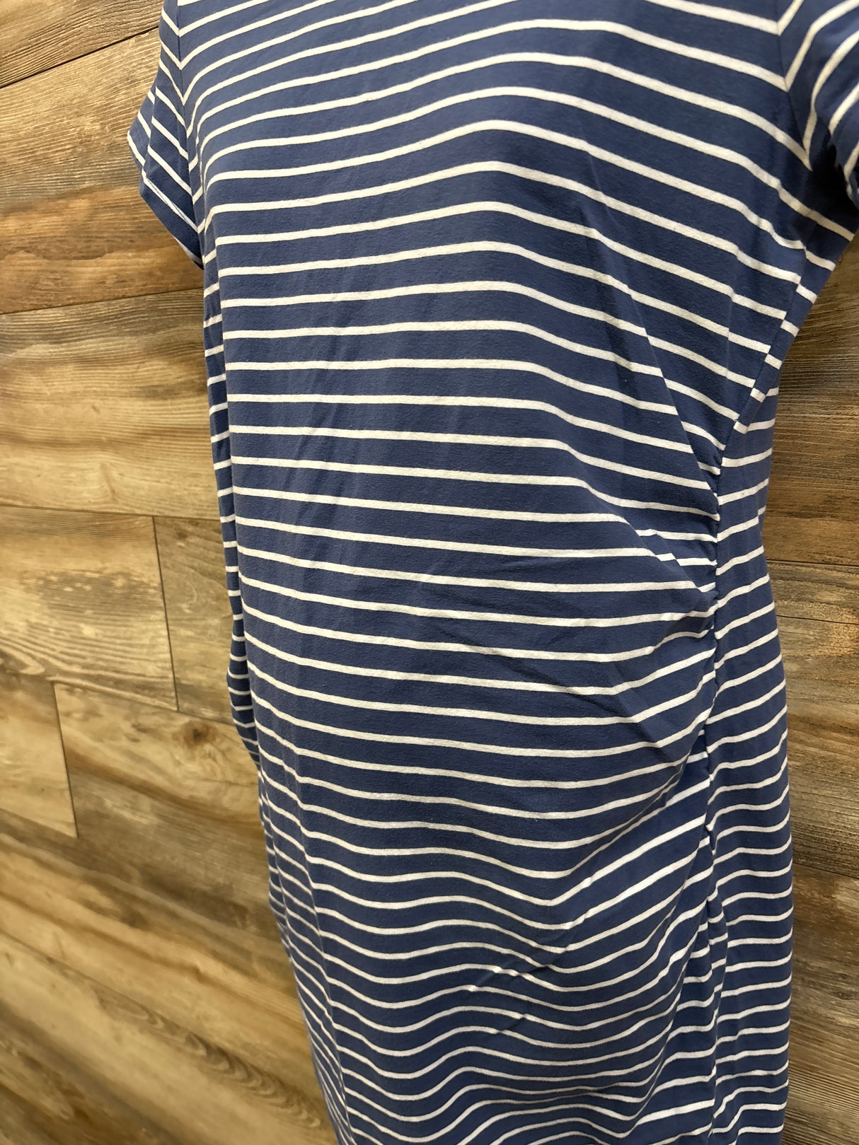 Sonoma Maternity Striped Dress Blue sz Large