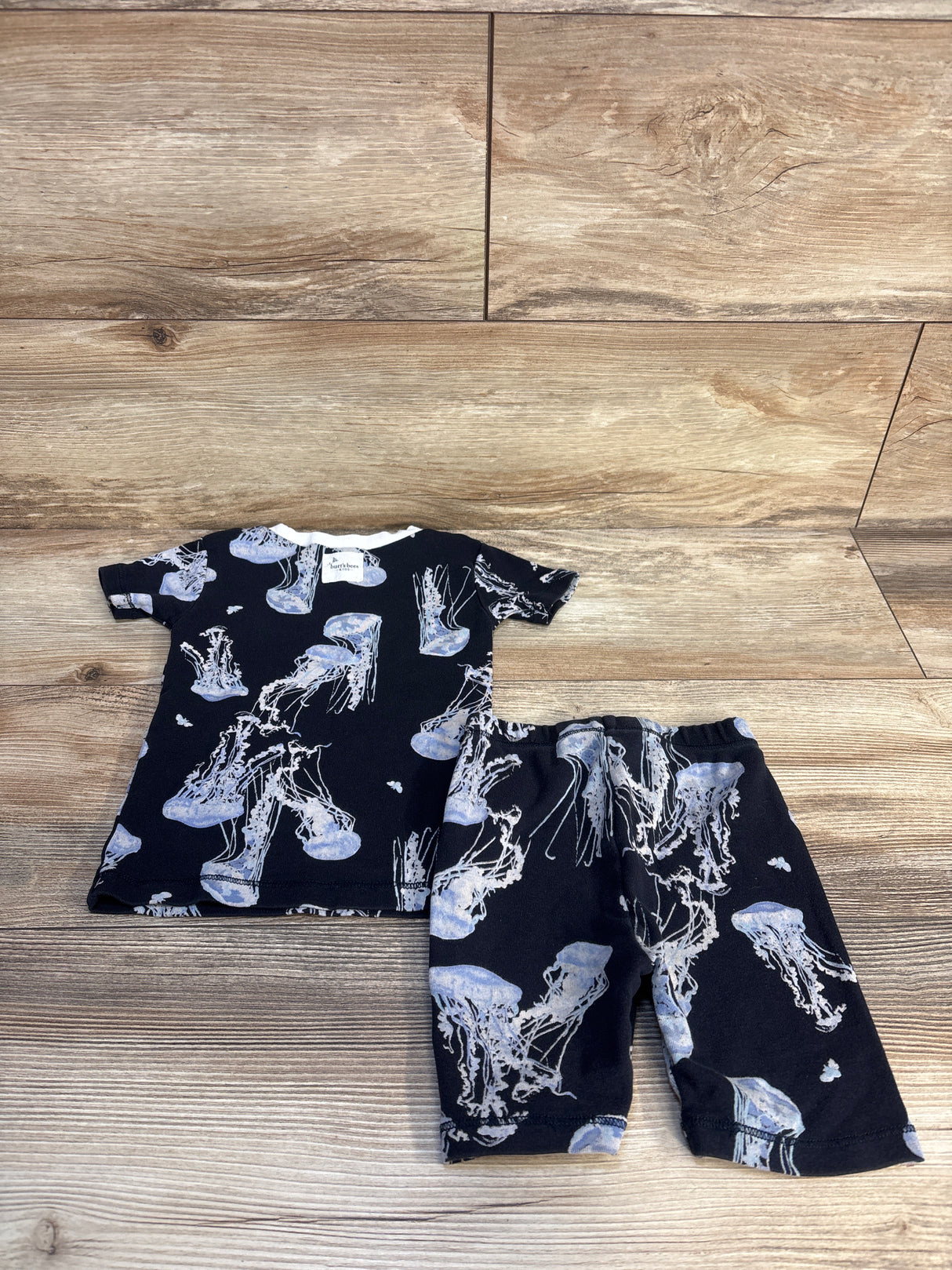 Burt's Bees 2pc Jelly Fish Pajama Set Black sz 2T