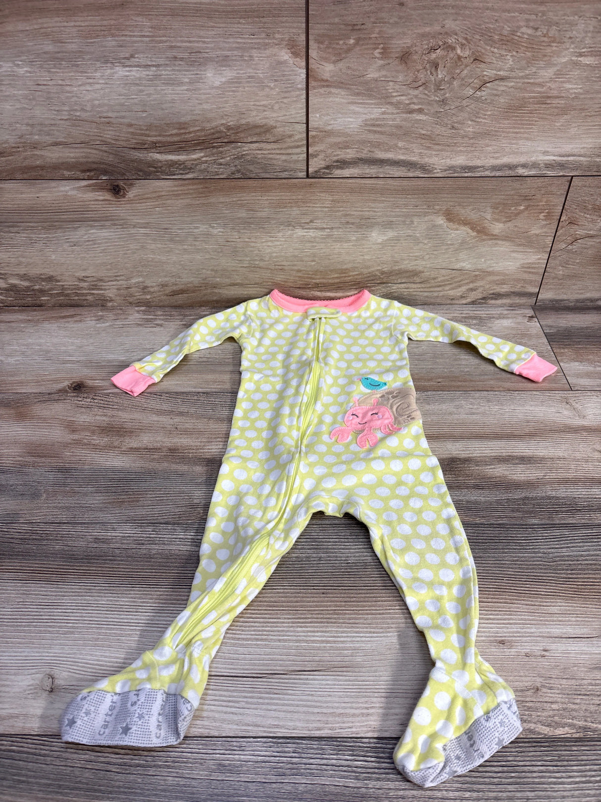 Carter's Polka Dot Sleeper Yellow sz 12m - Me n Mommy To Be