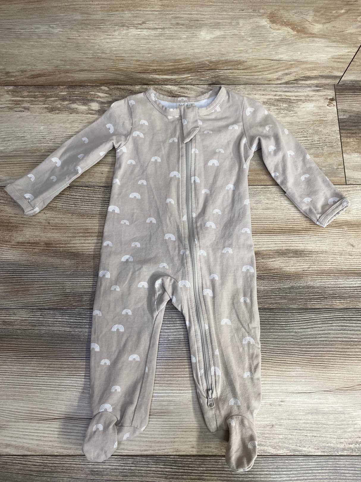 Mebie Baby Rainbow Sleeper Taupe sz 3-6m