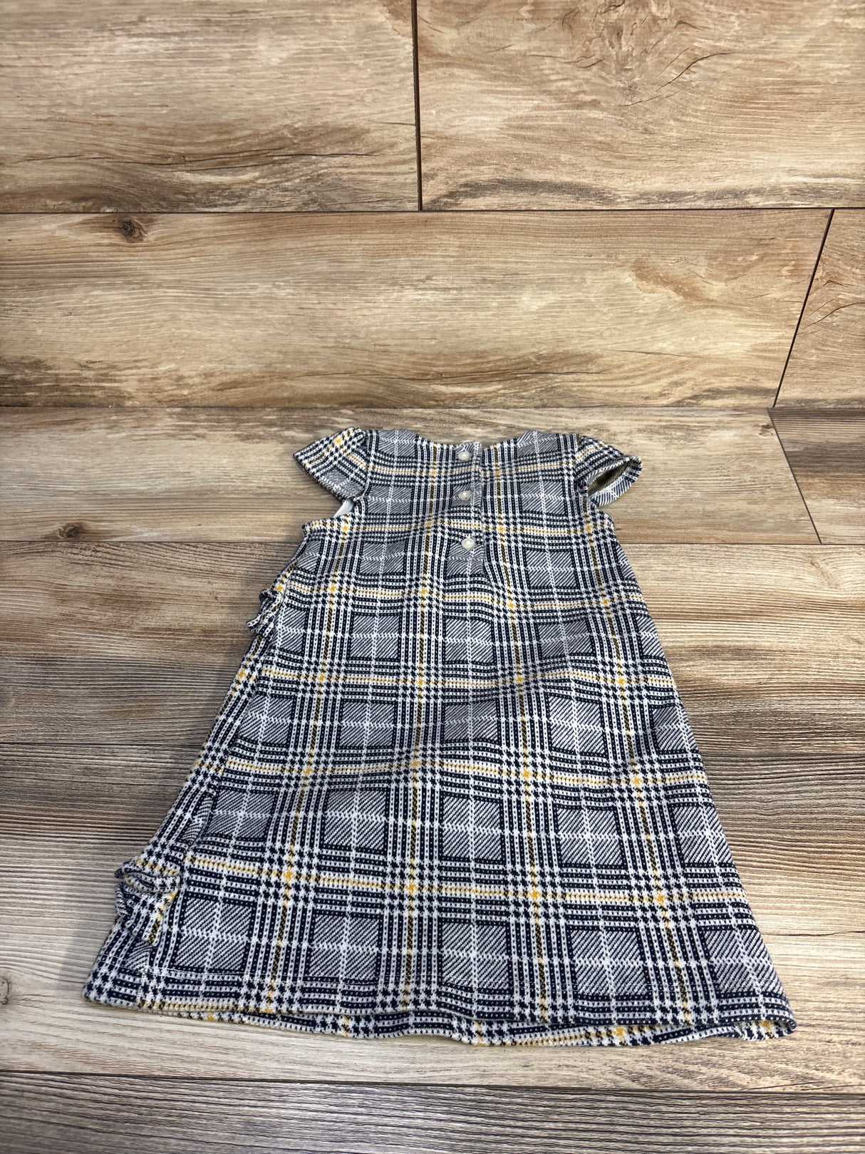 Janie & Jack Plaid Ruffle Dress Navy sz 3T