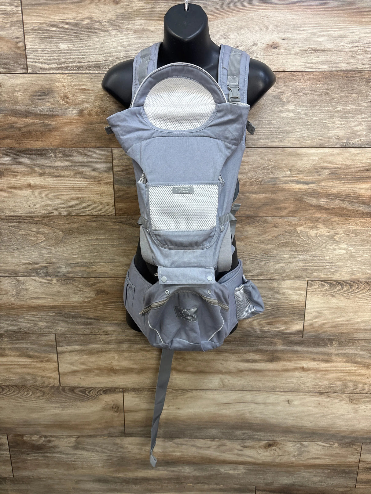 YSSKTC Ergonomic Baby Carrier with Hip Seat - Grey 7-45lbs