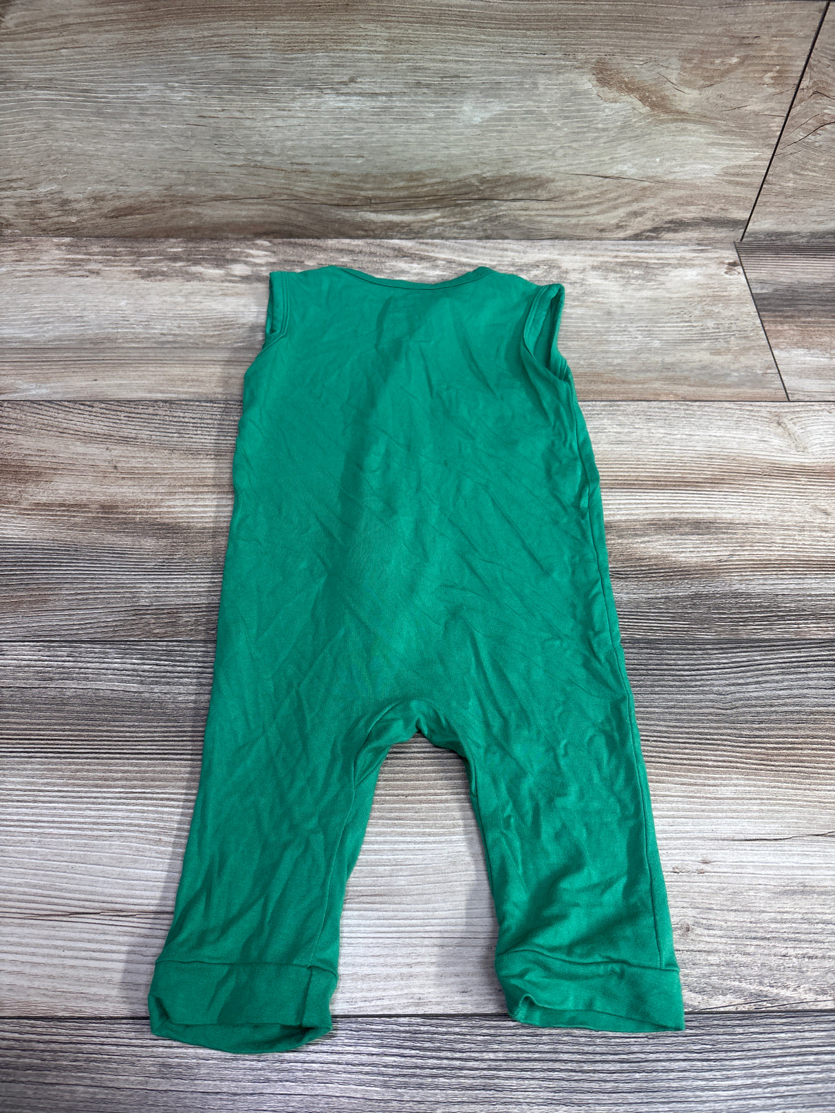 Kyte Baby Sleeveless Bamboo Zip Romper Green sz 12-18m