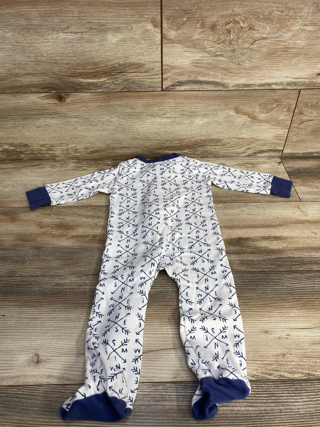 Honest Baby Compass Print Sleeper White sz