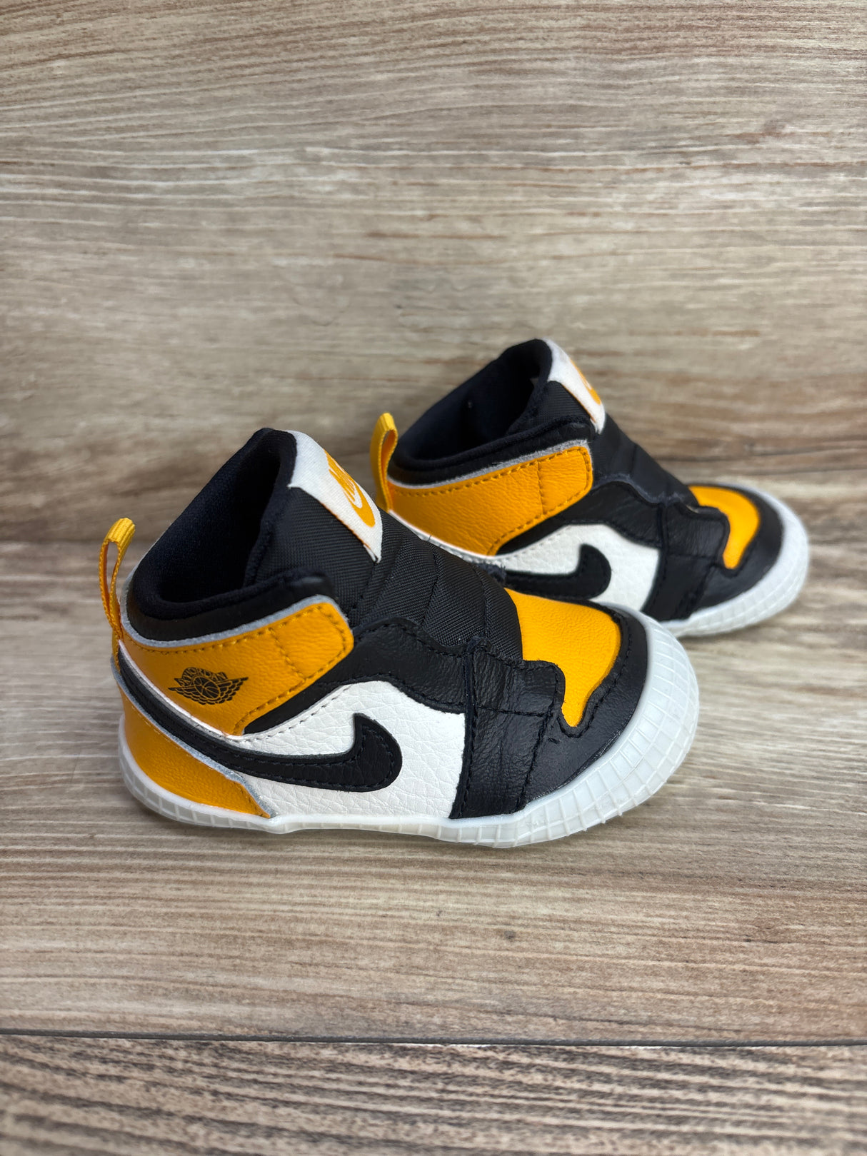 Air Jordan 1 Crib Bootie 'Yellow Toe' Sneakers sz 4c