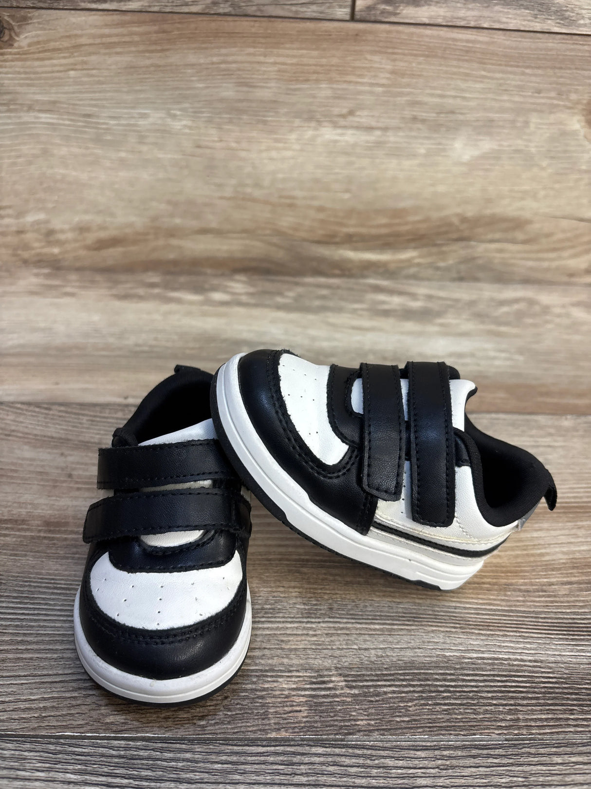 Wonder Nation Casual Double Strap Sneakers Black sz 4c