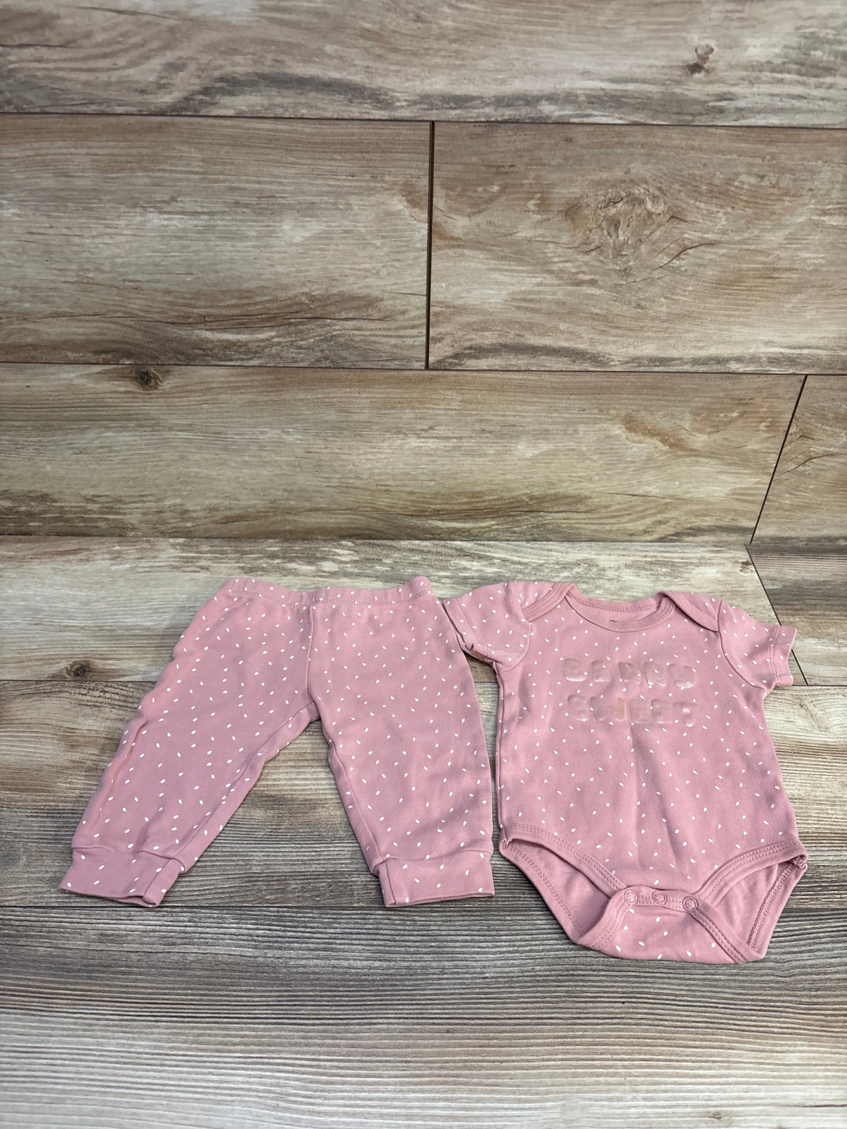 Berry Sweet 2pc Bodysuit & Pants Set Pink sz 9m
