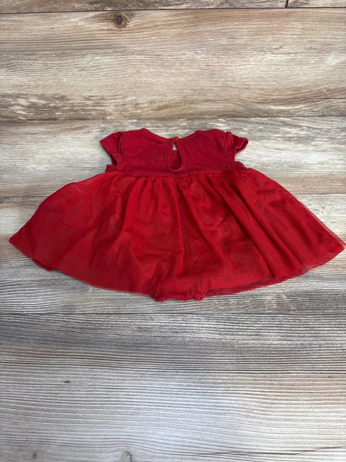 First Impressions Tulle Bodysuit Dress Red sz 0-3m - Me n Mommy To Be