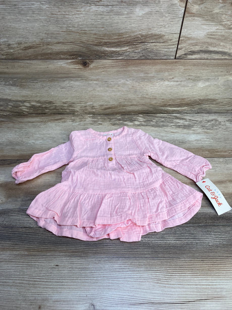 NEW Cat & Jack 2pc Henley Muslin Dress & Bloomers Pink sz 3-6m - Me n Mommy To Be