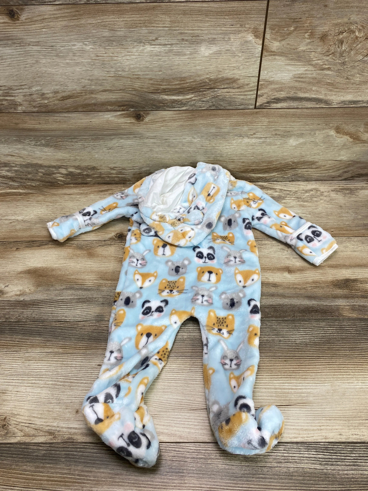 Baby Mack Animal Print Hooded Bunting Blue sz 3-6m - Me n Mommy To Be