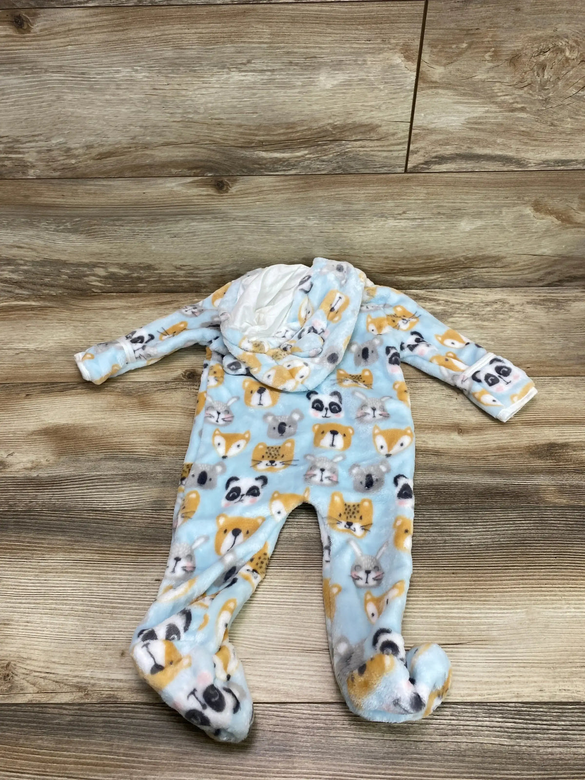 Baby Mack Animal Print Hooded Bunting Blue sz 3-6m - Me n Mommy To Be