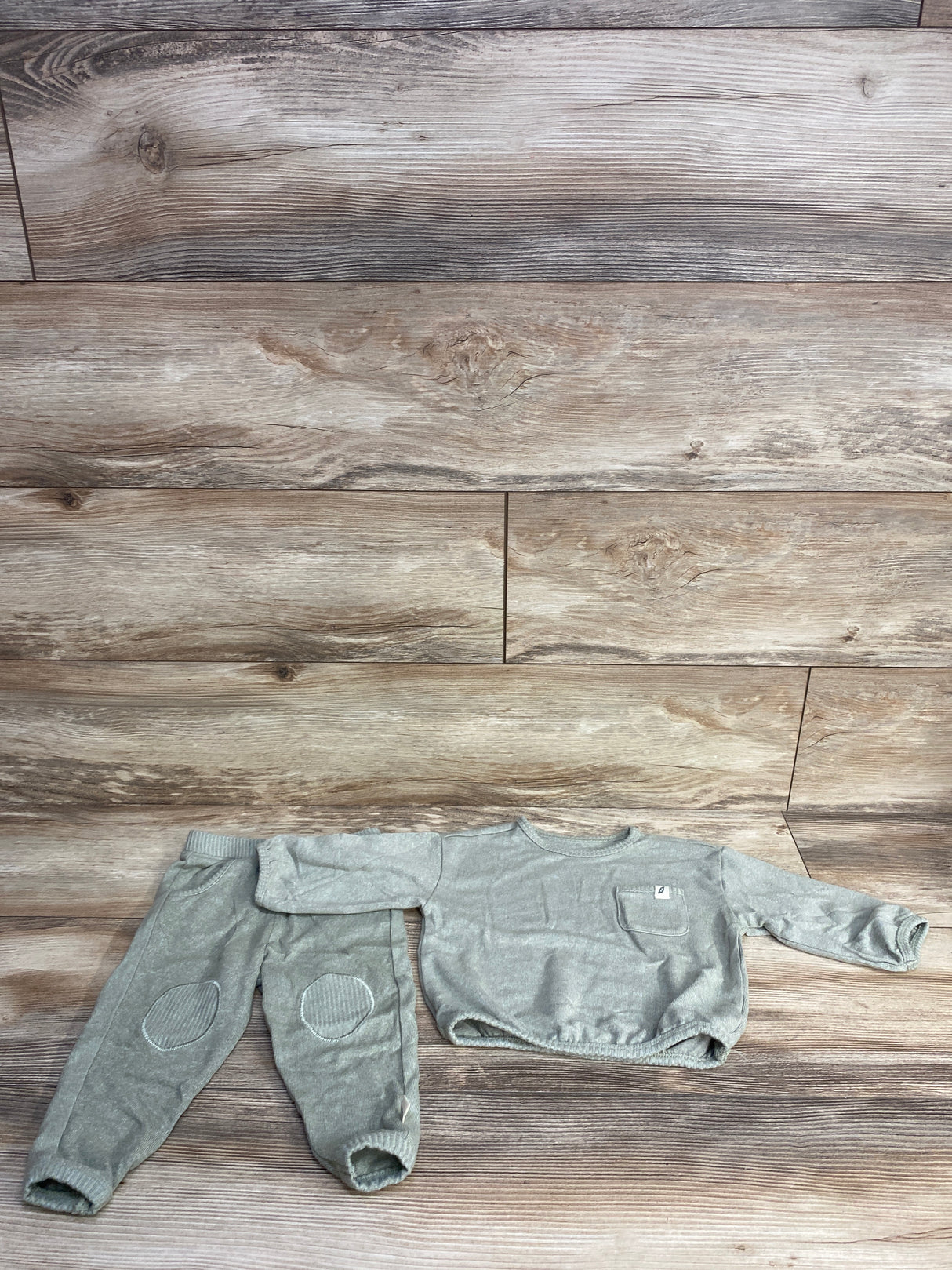 Easy Peasy 2pc Sweatshirt & Pants Set Green sz 6-9m