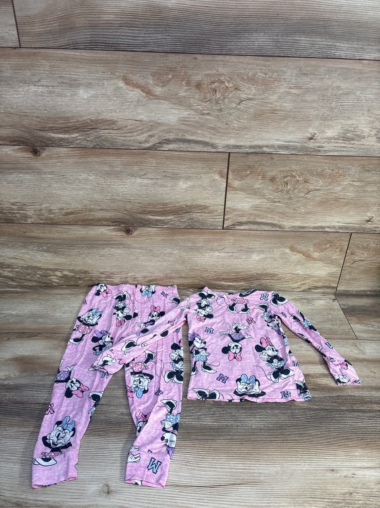 Disney Junior 2pc Minnie Mouse Viscose Pajama Set Pink sz 4T