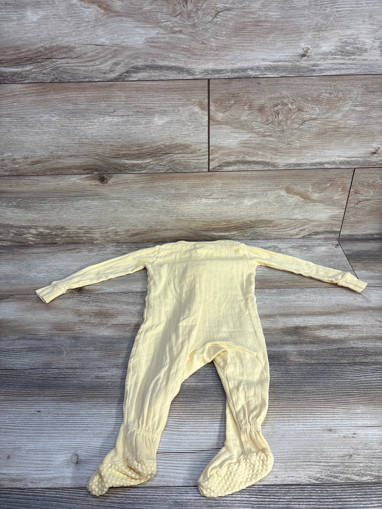 Cloud Island Ribbed Pointelle Sleeper Yellow sz 12m