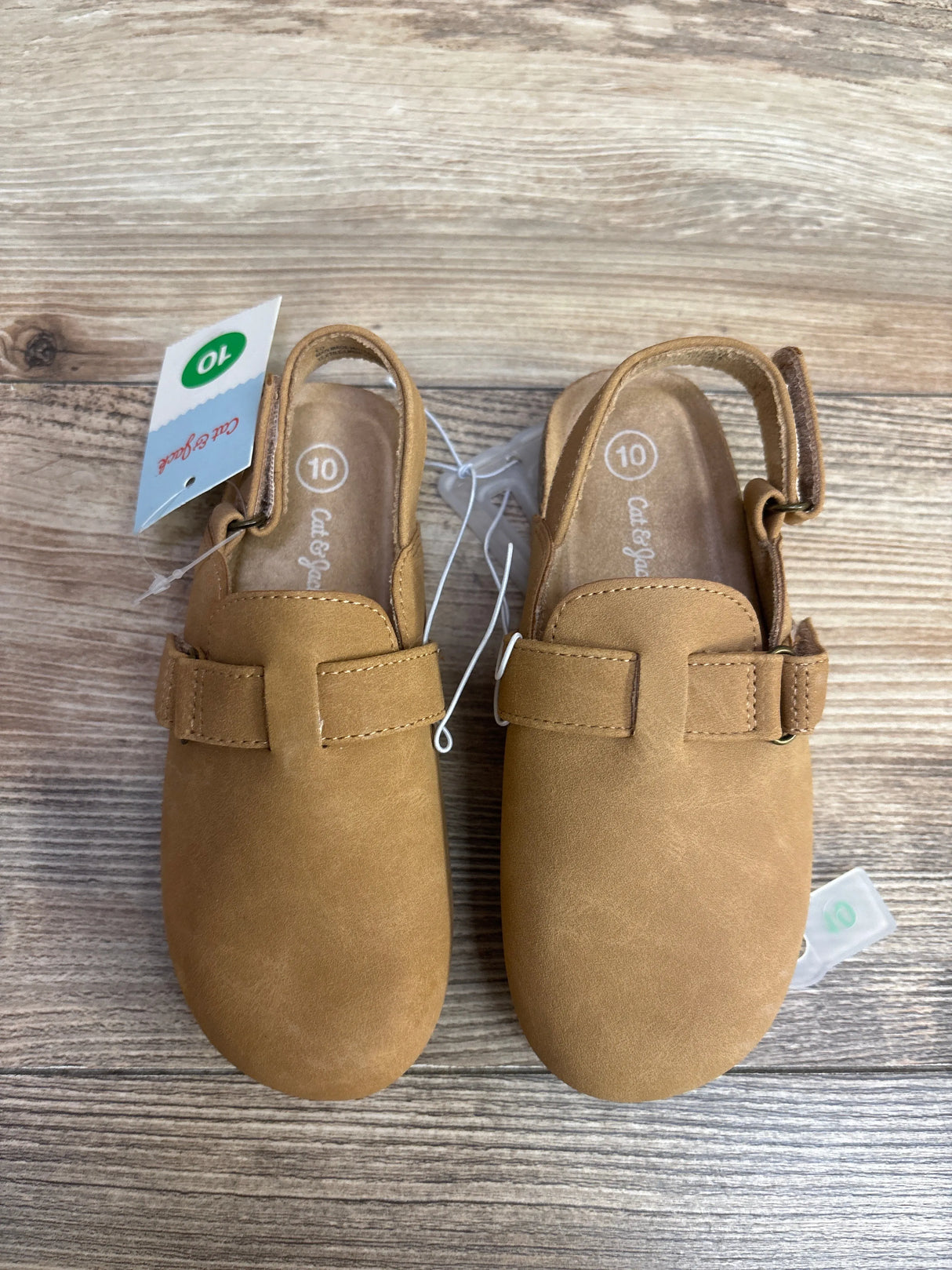 NEW Cat & Jack Marley Suede Clogs Tan sz 10c