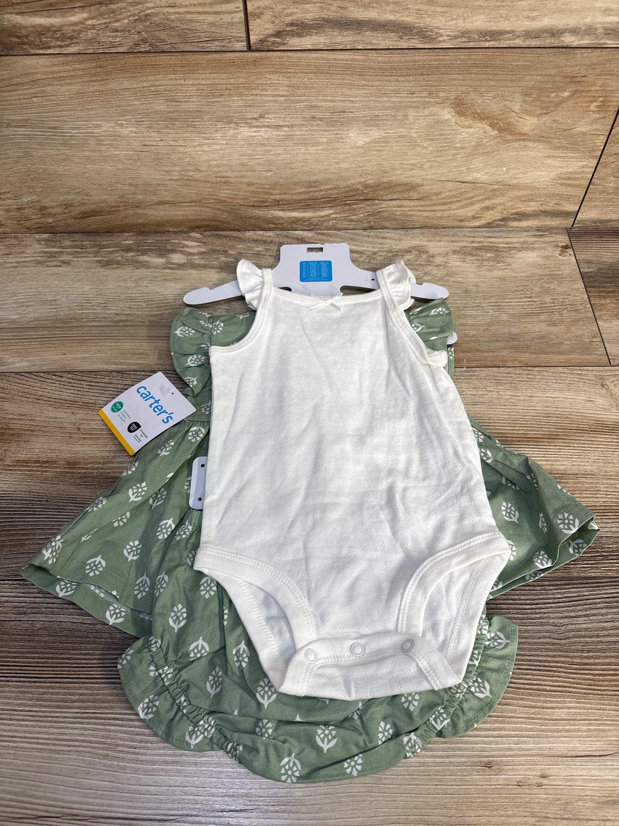 NEW Carter's 3pc Floral Dress Set Green sz 6m