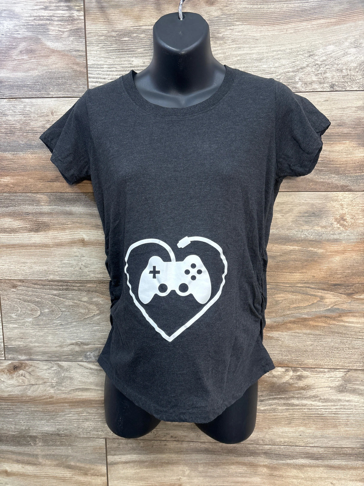 Crazy Dog Gamer Ruched Shirt Grey sz Small - Me n Mommy To Be