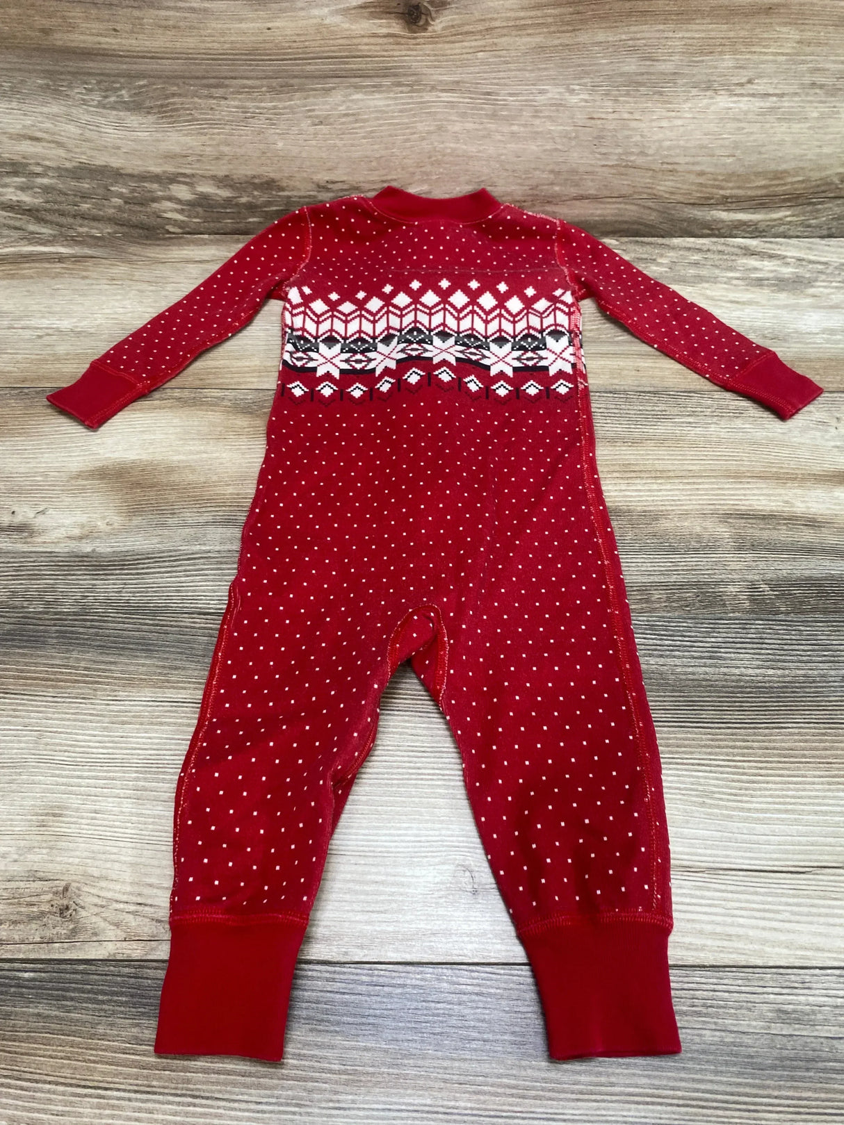 Hanna Andersson Fair Isle Sleeper Red sz 12-18m - Me n Mommy To Be