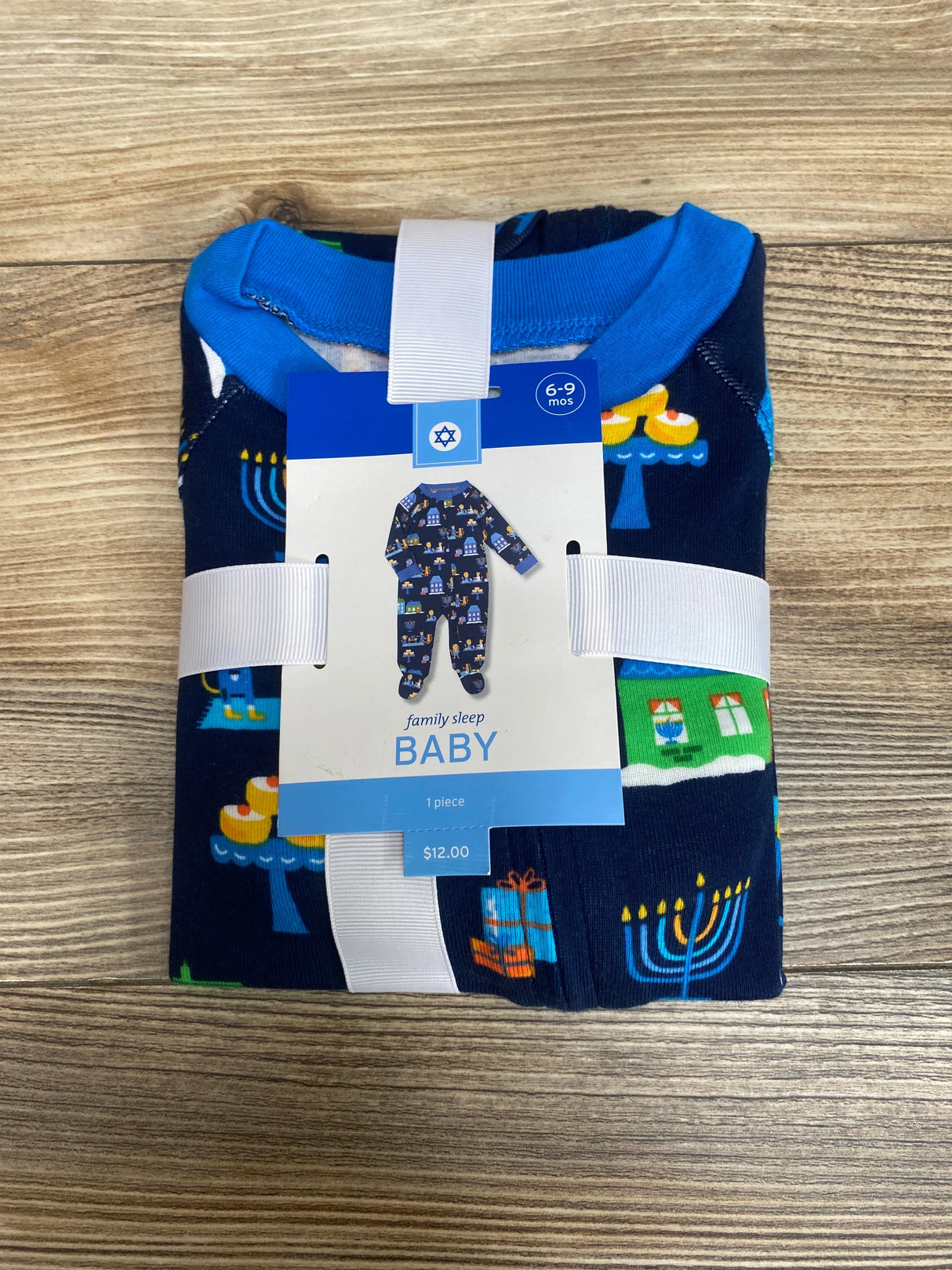 NEW Wondershop Hanukkah Sleeper Lions Navy sz 6-9m - Me n Mommy To Be