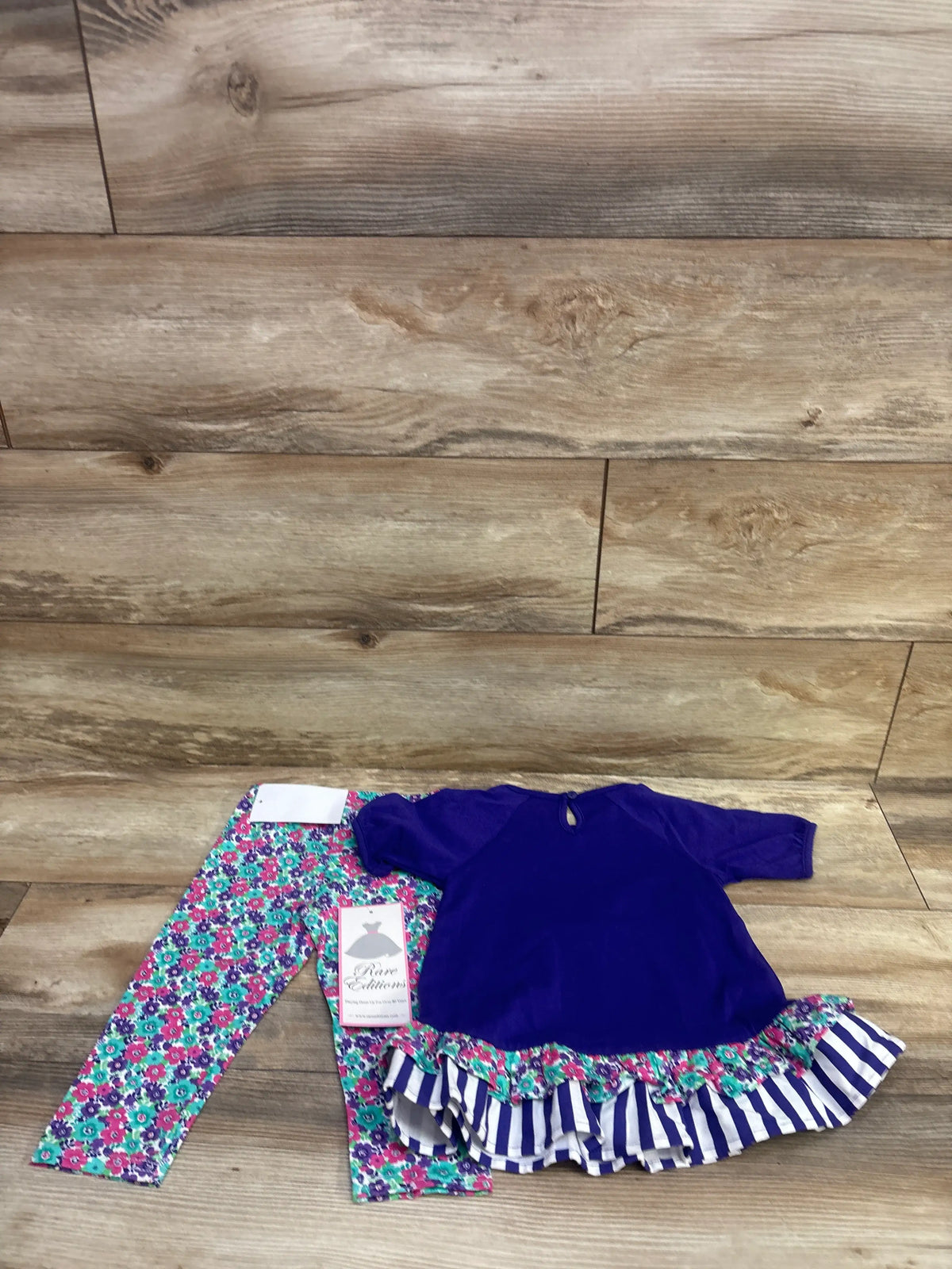 NEW Rare Editions 2pc Unicorn Tunic & Leggings Set Purple sz 24m