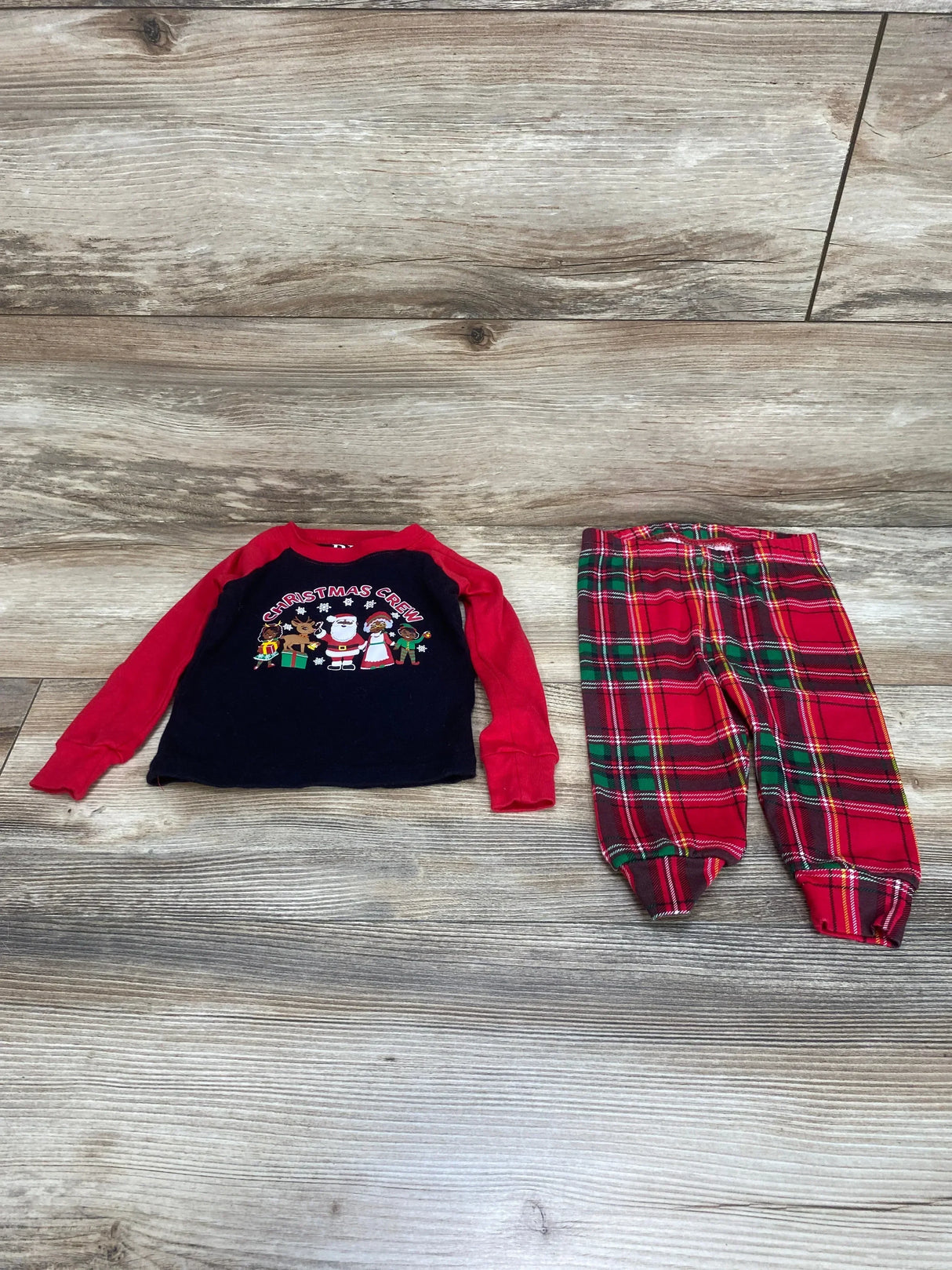 Children's Place 2pc Christmas Crew PJ's Red sz 3-6m - Me n Mommy To Be