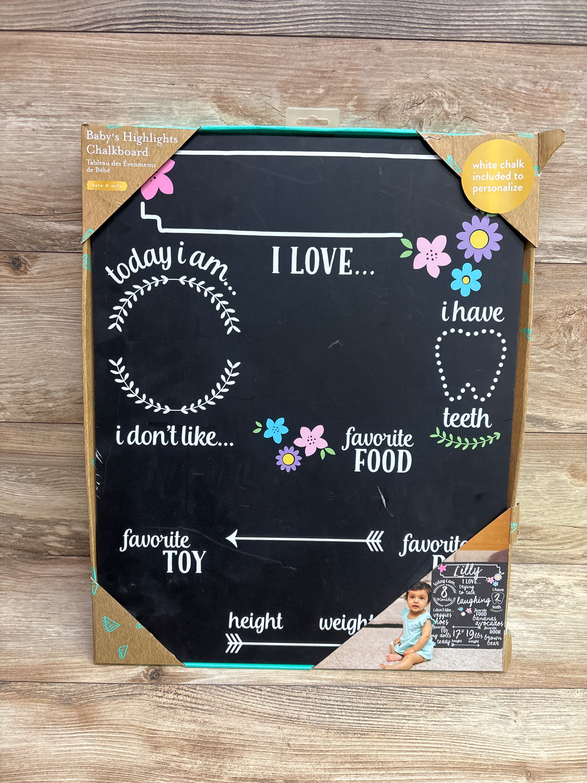 Tiny Ideas Baby's Monthly Milestone Chalkboard