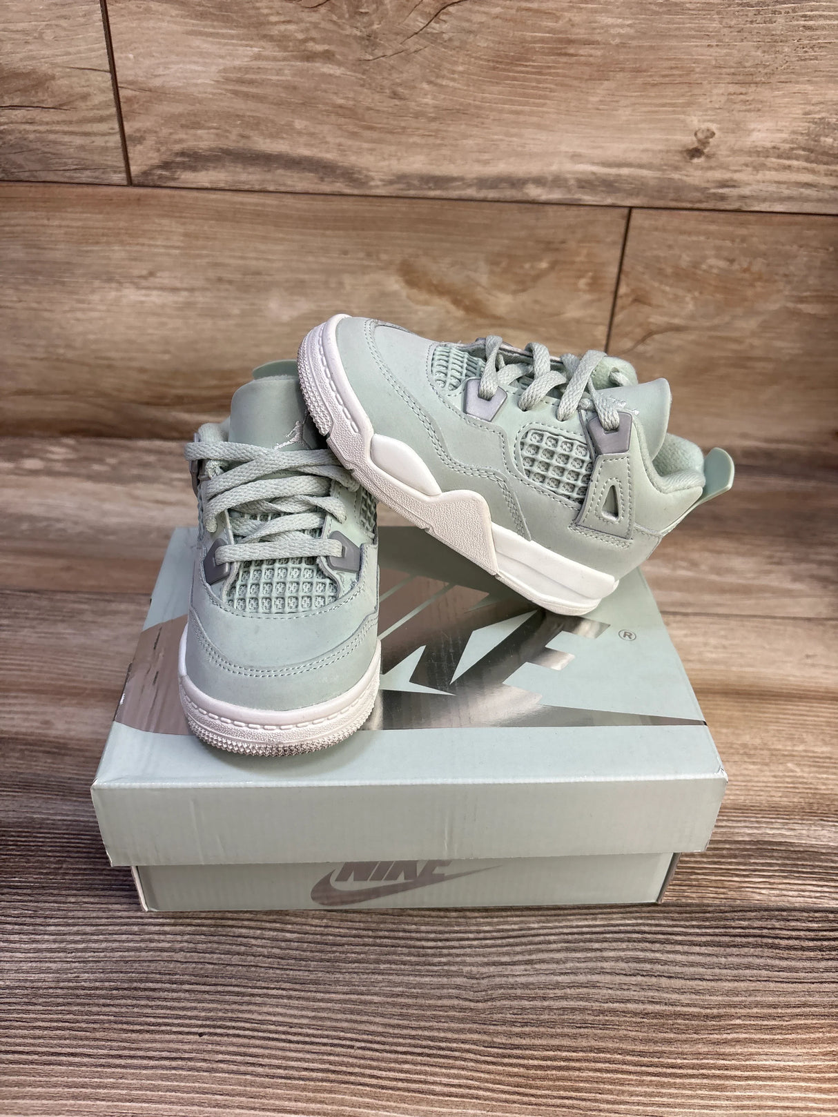 Jordan 4 Retro TD 'Seafoam Sail' Sneakers sz 7c