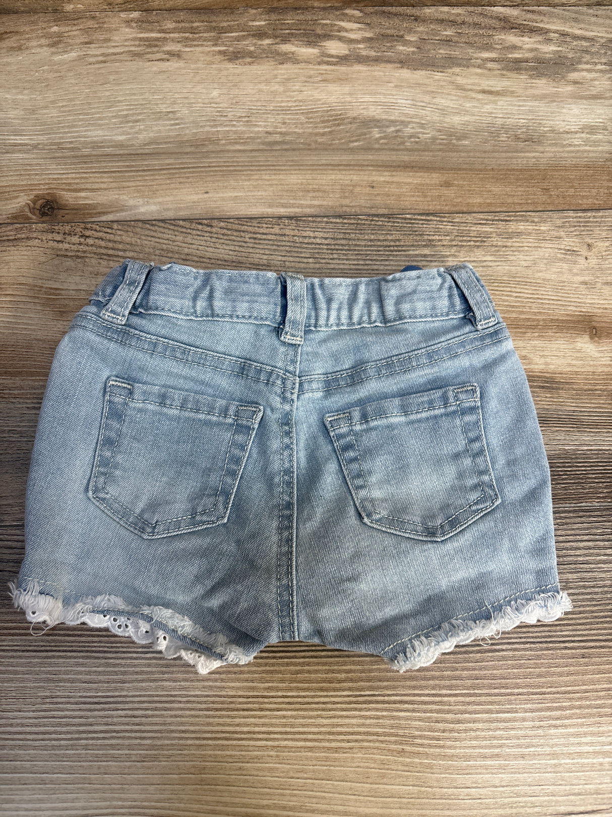 Cat & Jack Eyelet Trim Jean Shorts Blue sz 18m