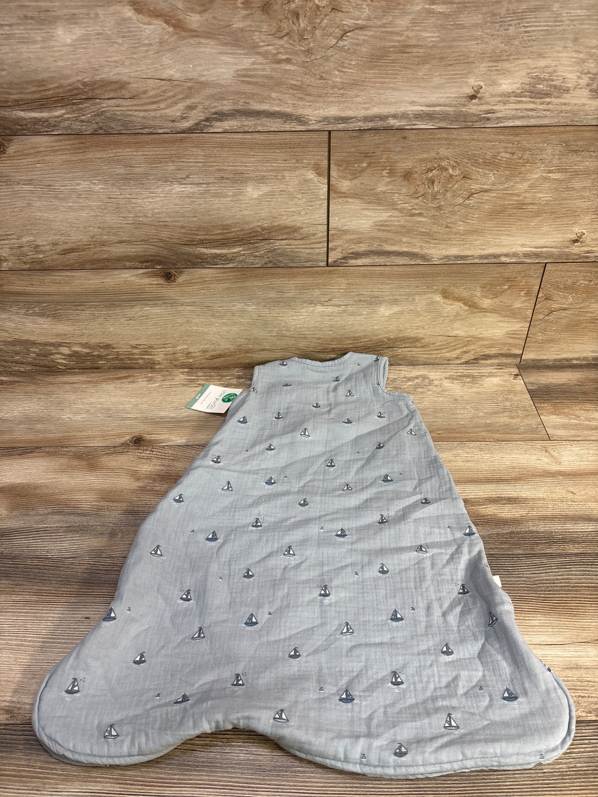 NEW Little Planet Organic Gauze Sleepbag in Blue Sailboat sz S/0-6m