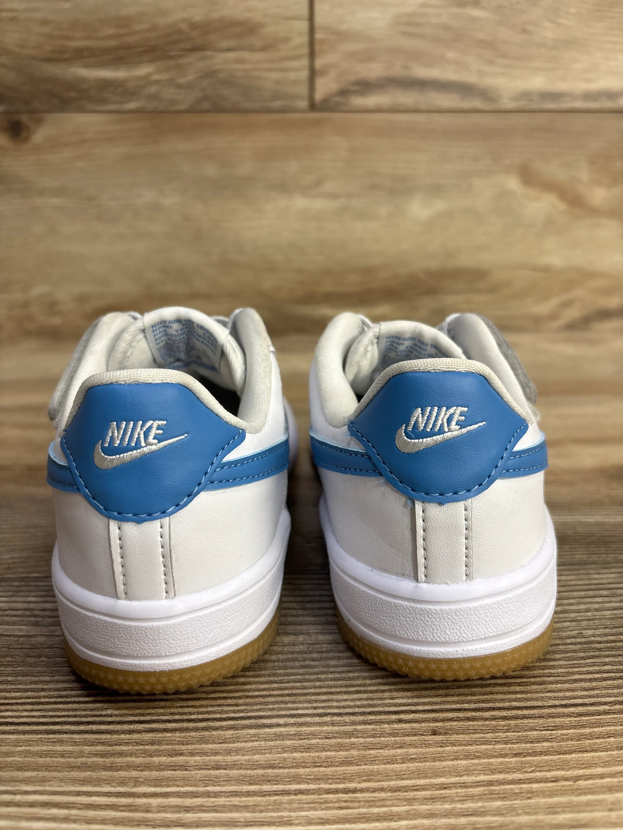 Nike Force 1 Low EasyOn PS 'White Blue Beyond Gum' sz 13c