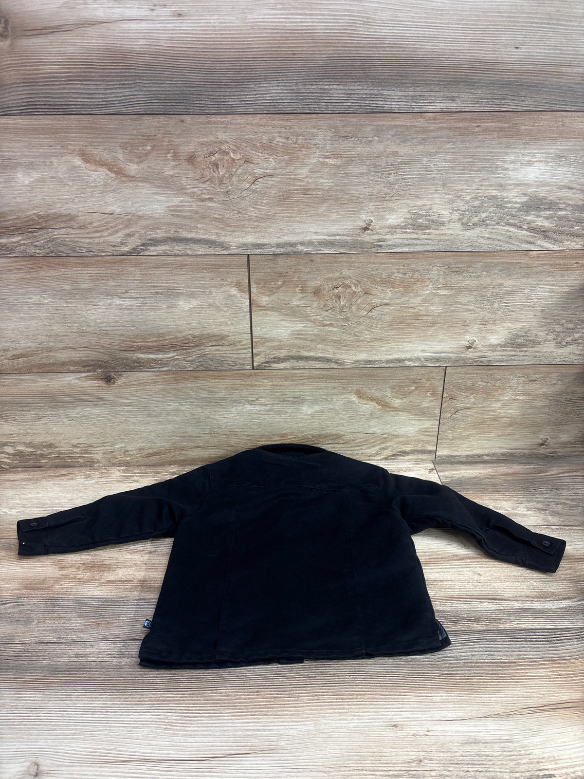Reaction by Kenneth Cole Suede Button-Up Dress Shirt Black sz 2T