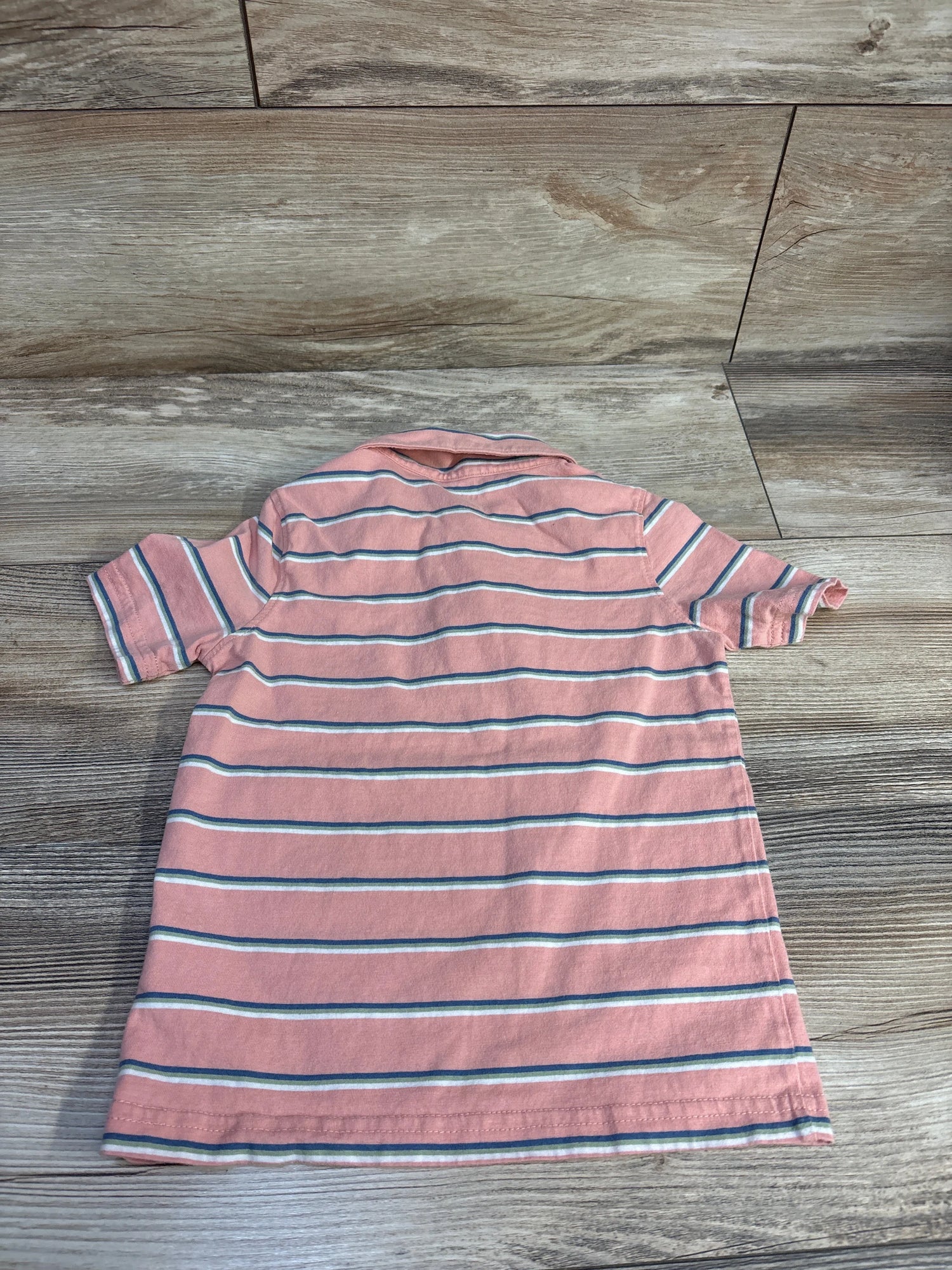 Carter's Striped Polo Shirt Pink sz 4T - Me n Mommy To Be