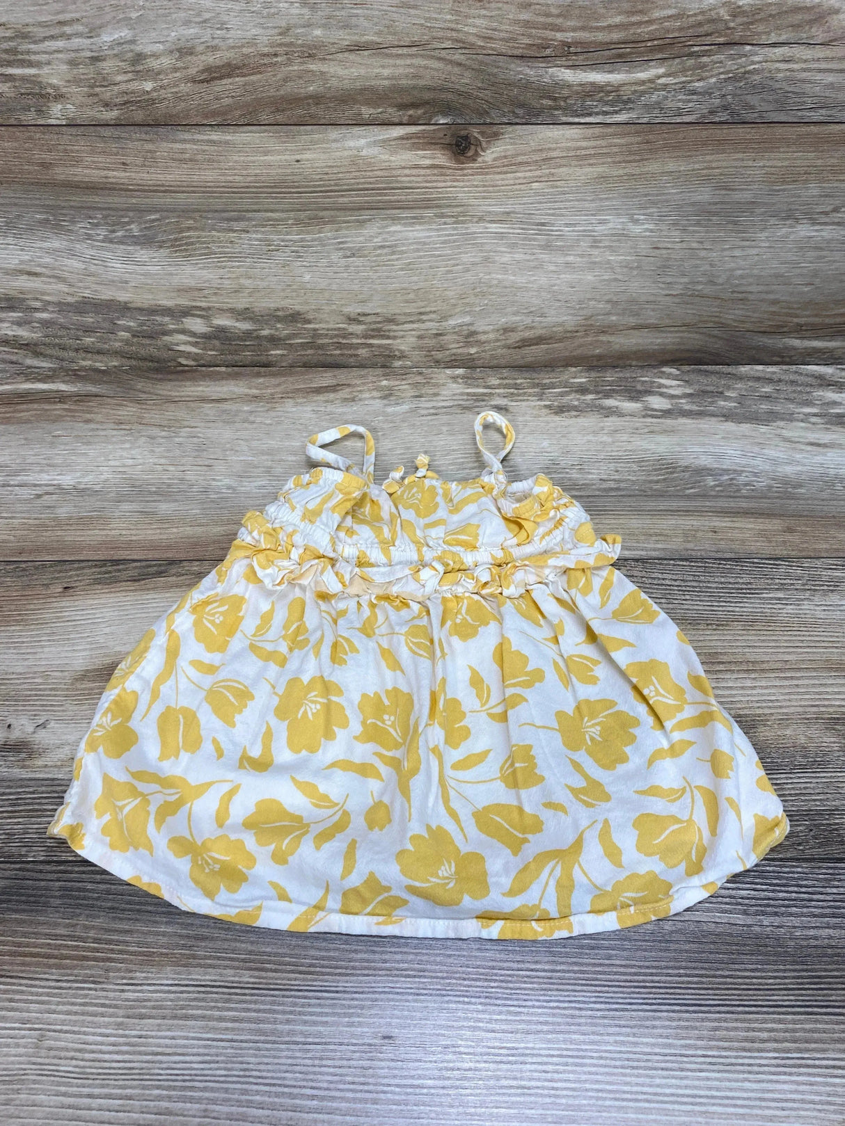 Old Navy Sleeveless Floral Ruffle Dress Cream sz 6-12m - Me n Mommy To Be