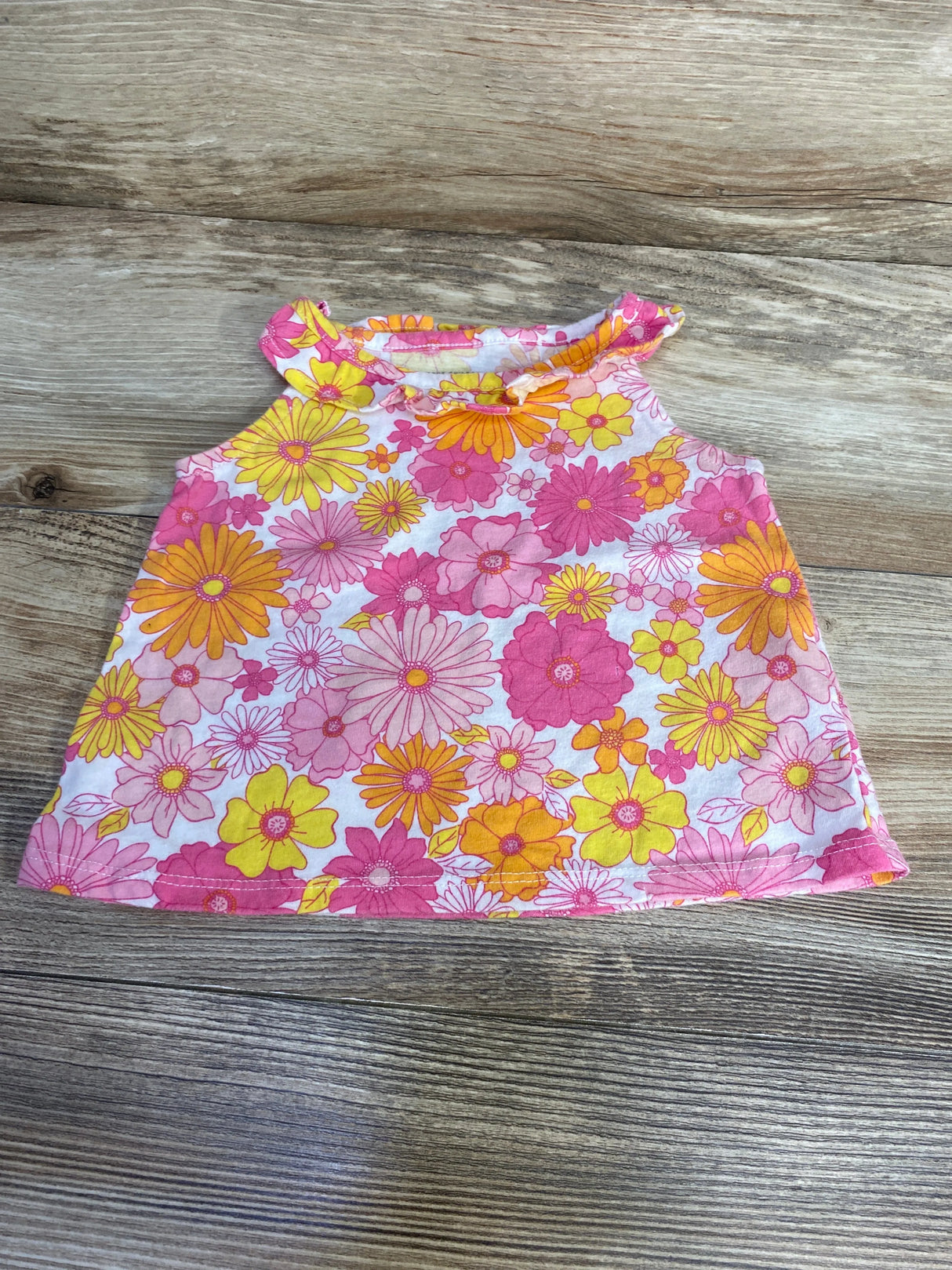 Children's Place Floral Tank Top Pink sz 12-18m - Me n Mommy To Be