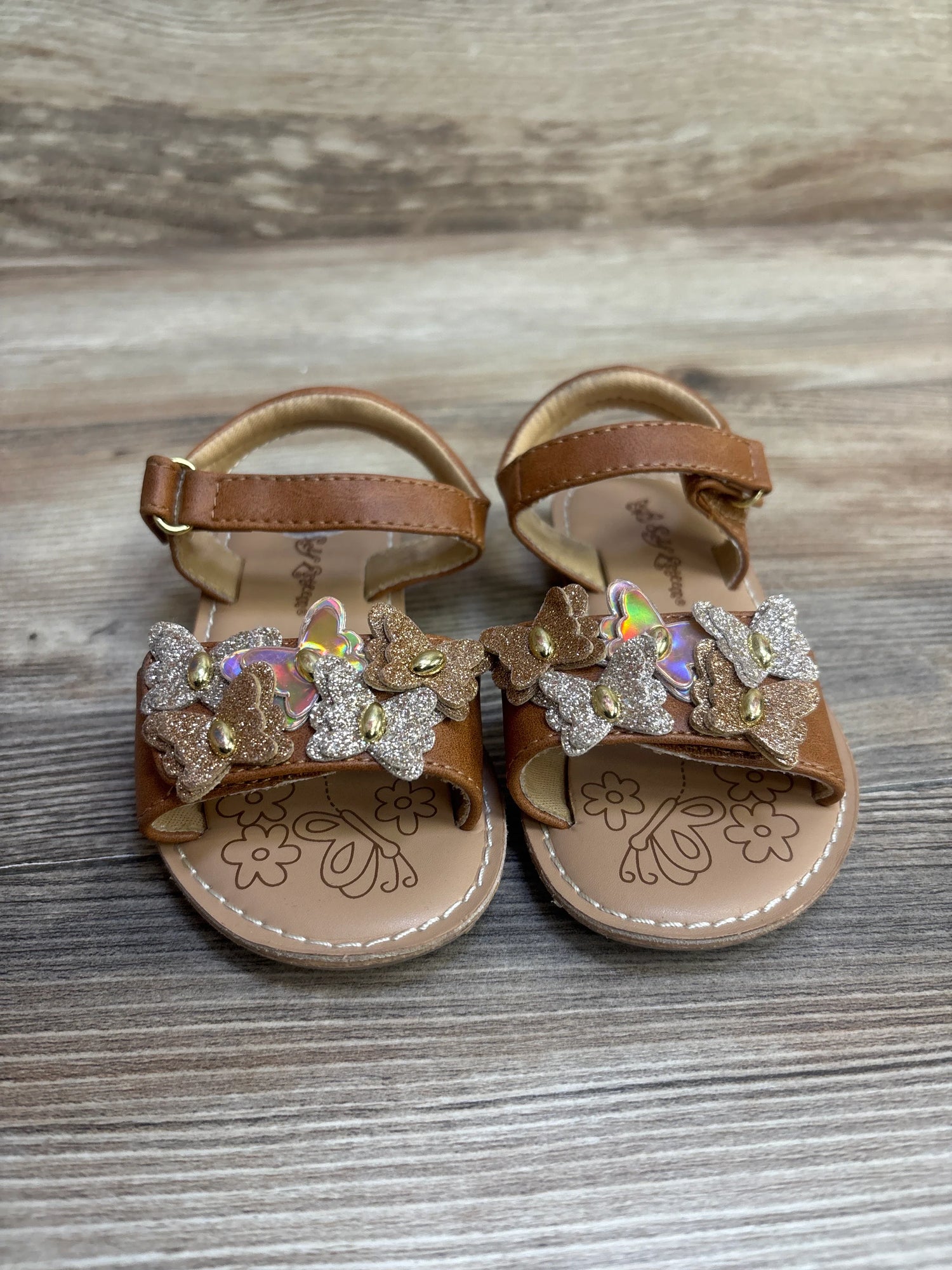 Self Esteem Butterfly Sandals Brown sz 7c - Me n Mommy To Be