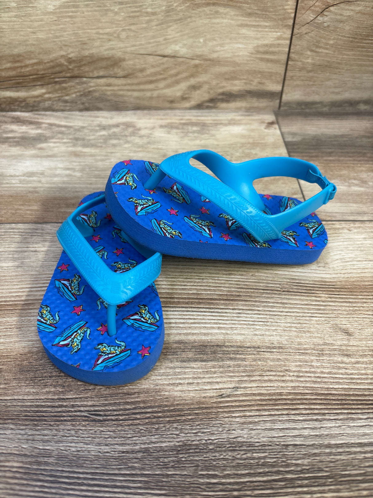 Wonder Nation Flip Flop Sandals Blue sz 5-6c