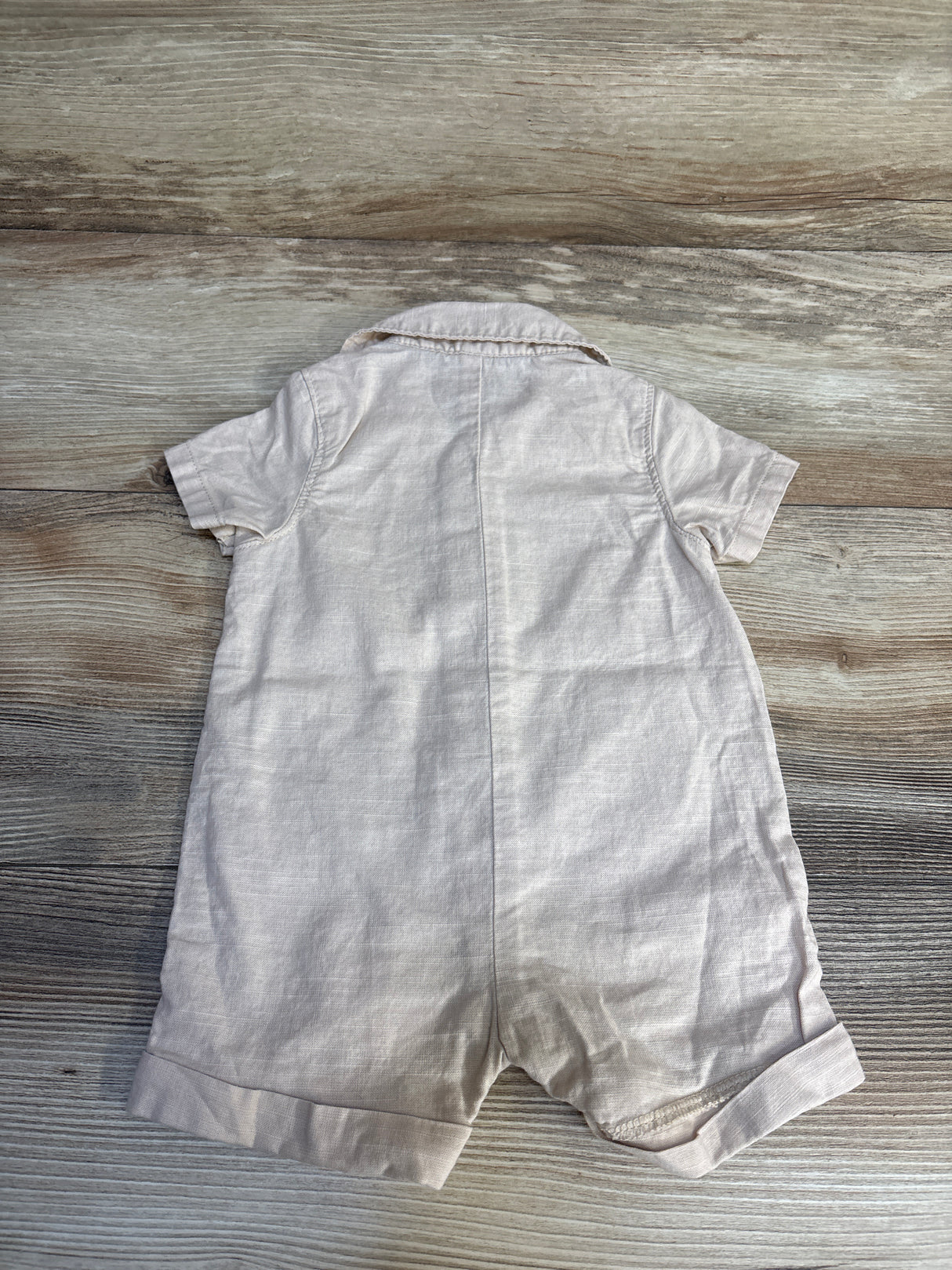 Button-Front Romper Tan sz 3m