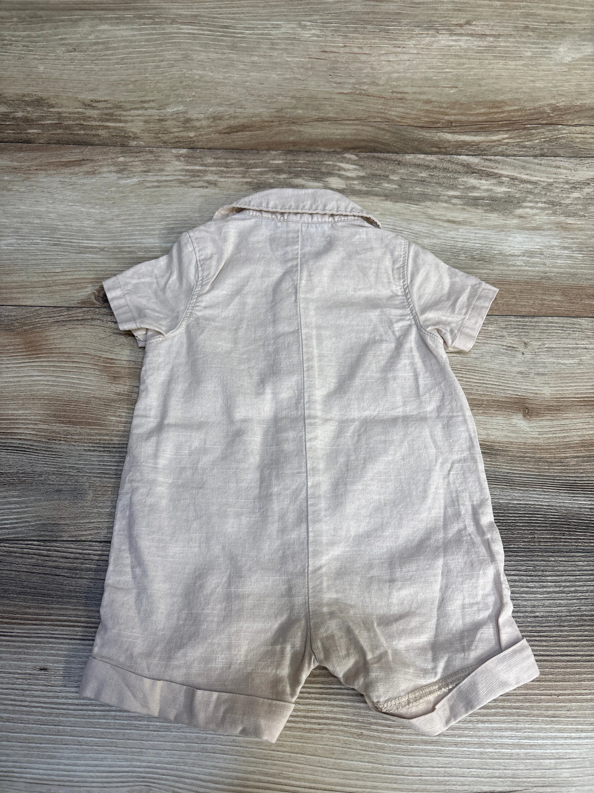 Button-Front Romper Tan sz 3m