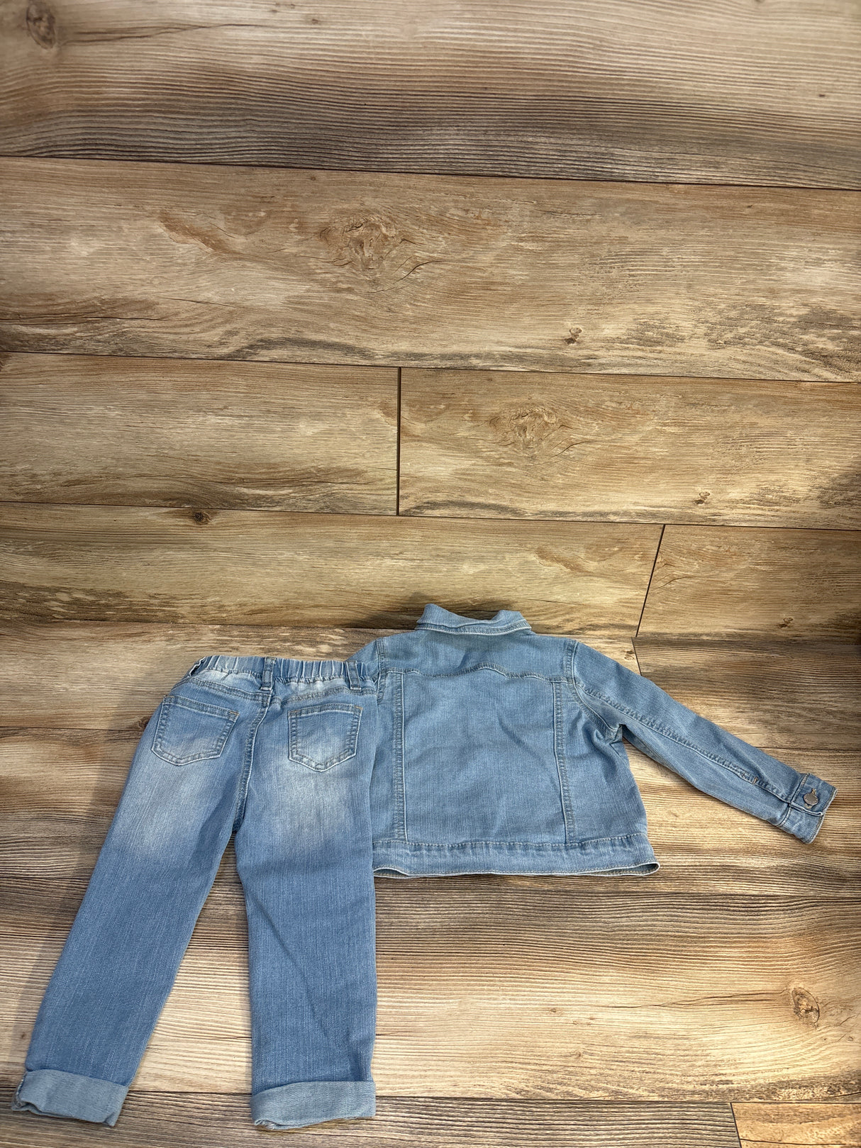 Shein 2pc Denim Jacket & Jeans Set Blue sz 2-3T