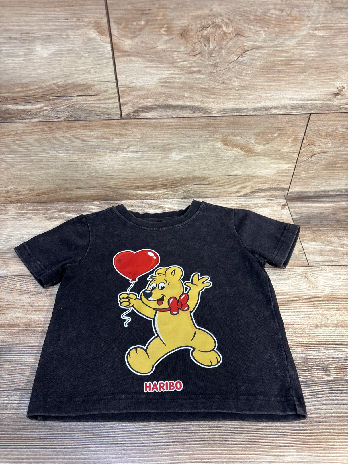Haribo Goldbear Heart Tee Shirt Black sz 4-5T