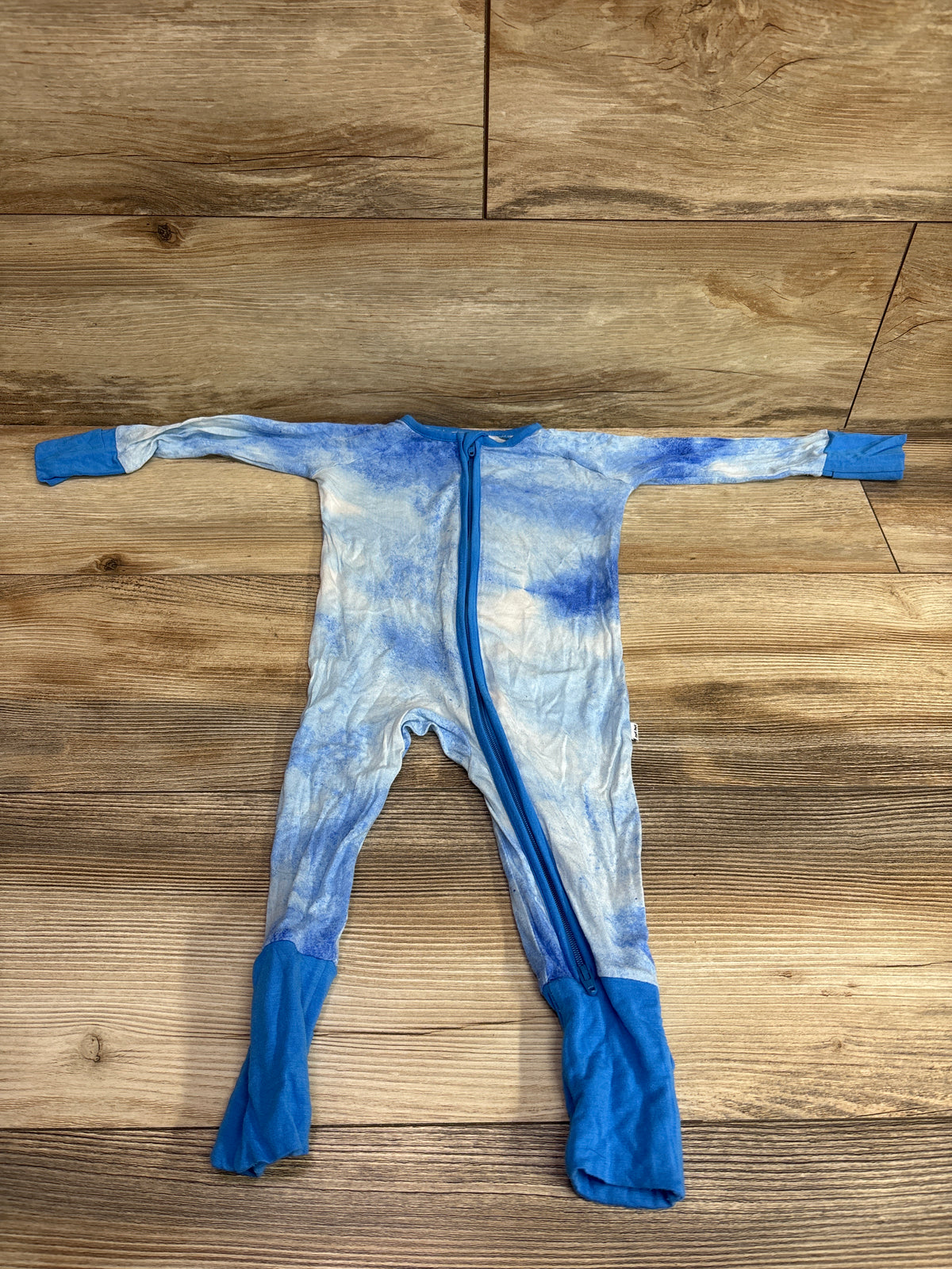 Little Sleepies Bamboo Convertible Sleeper Blue sz 3-6m