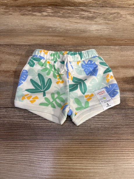 NEW Jumping Beans Leaf Print Shorts White sz 3m - Me n Mommy To Be