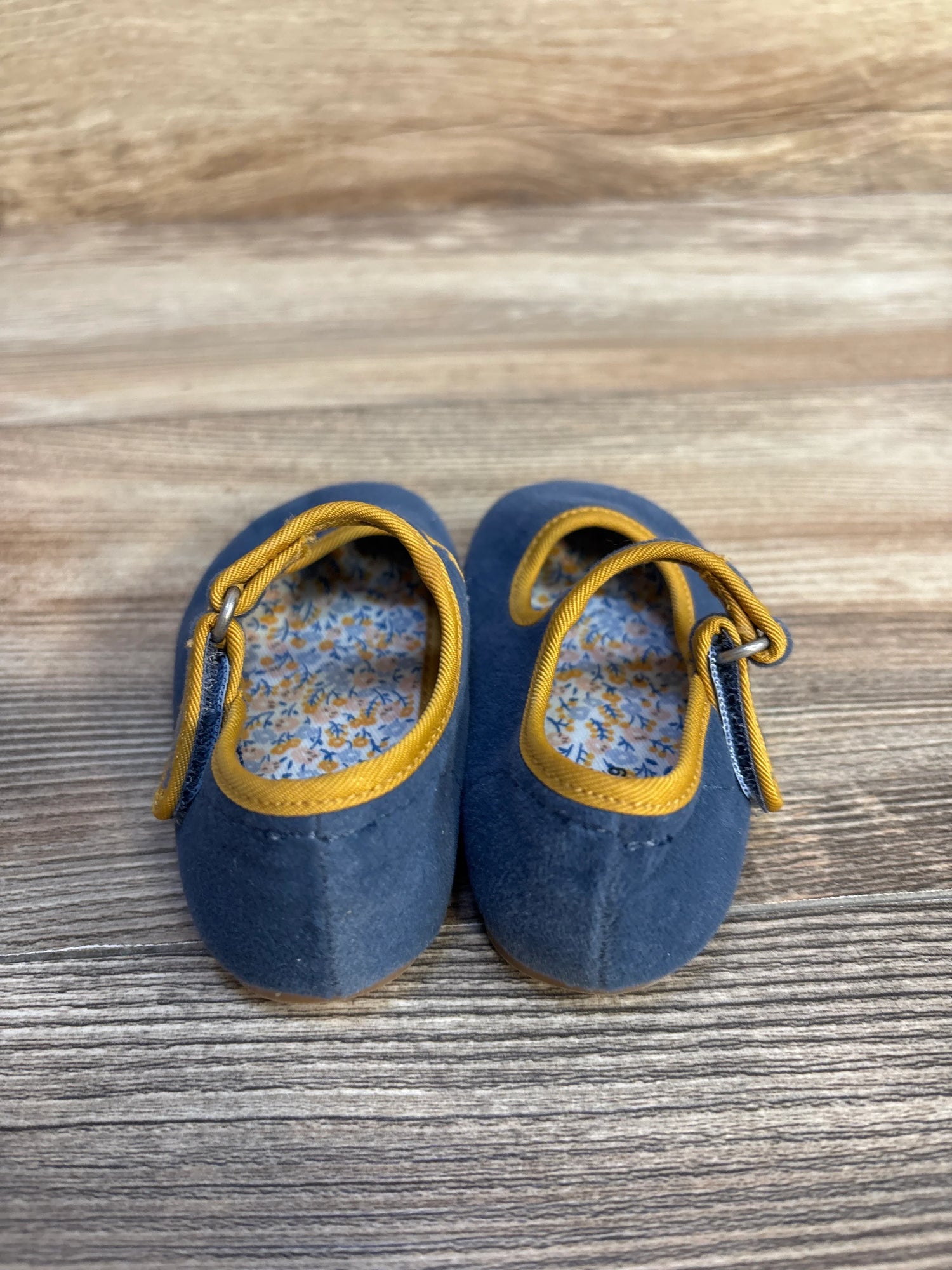 Zara Mary Jane Flats, Blue Velvet sz 4c