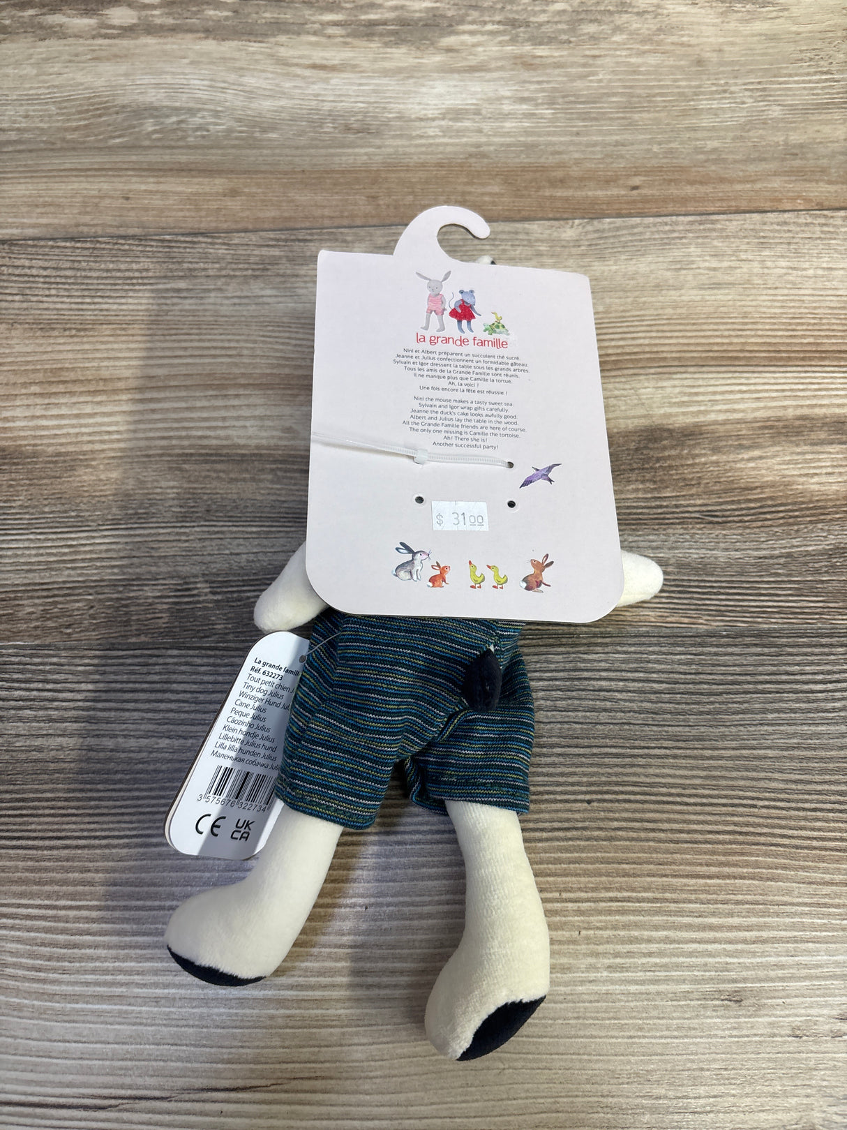 NEW La Grande Famille Moulin Roty - Julius the Dog Plush Toy
