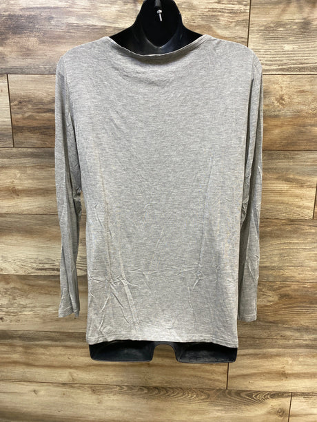 Smallshow Nursing Shirt Grey sz Large - Me n Mommy To Be