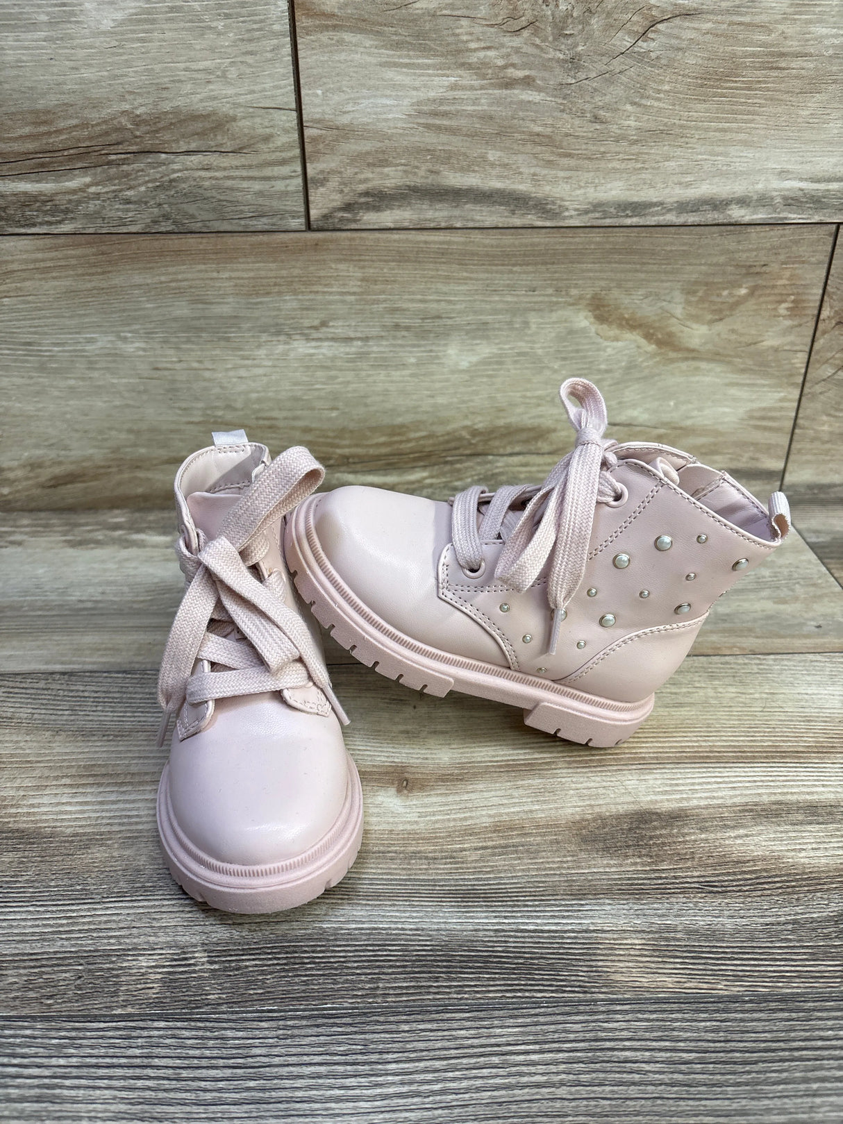 Cat & Jack Amaya Combat Boots Blush sz 9c